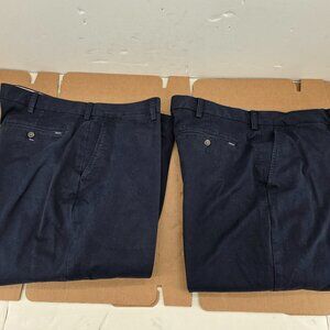 Polo Ralph Lauren Men's Chino Pants 38x32 Blue Stretch Classic Fit Flat Front